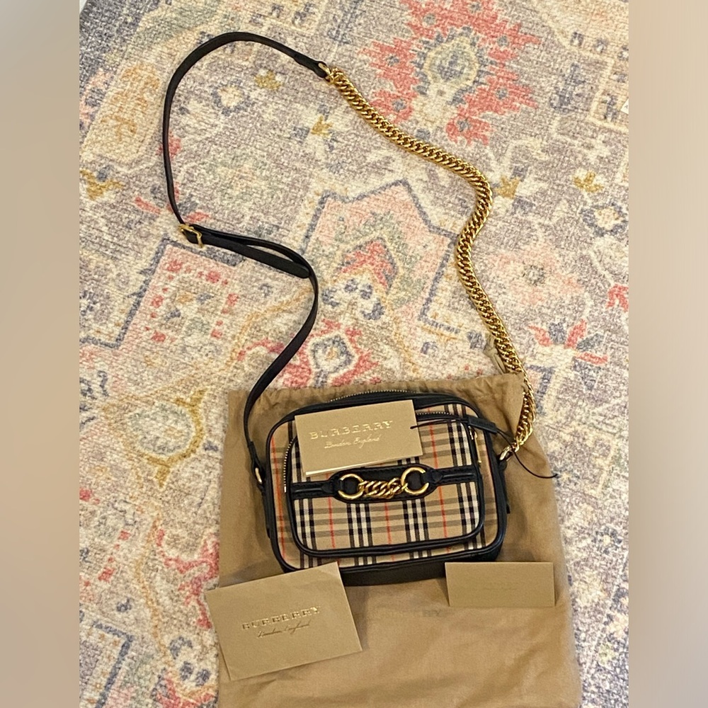 Authentic Burberry chain-link, camera bag